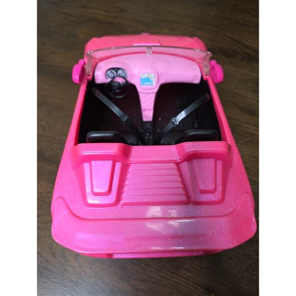 Mattel Barbie Pink Glitter Glam Convertible Car DVX59 2 Seater Push Vehicle 2016 - Picture 3 of 16
